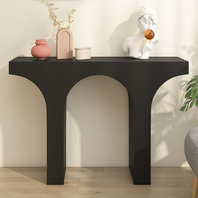 Wood Console Table 33.4 inch High, Hall Sled Console Accent Table