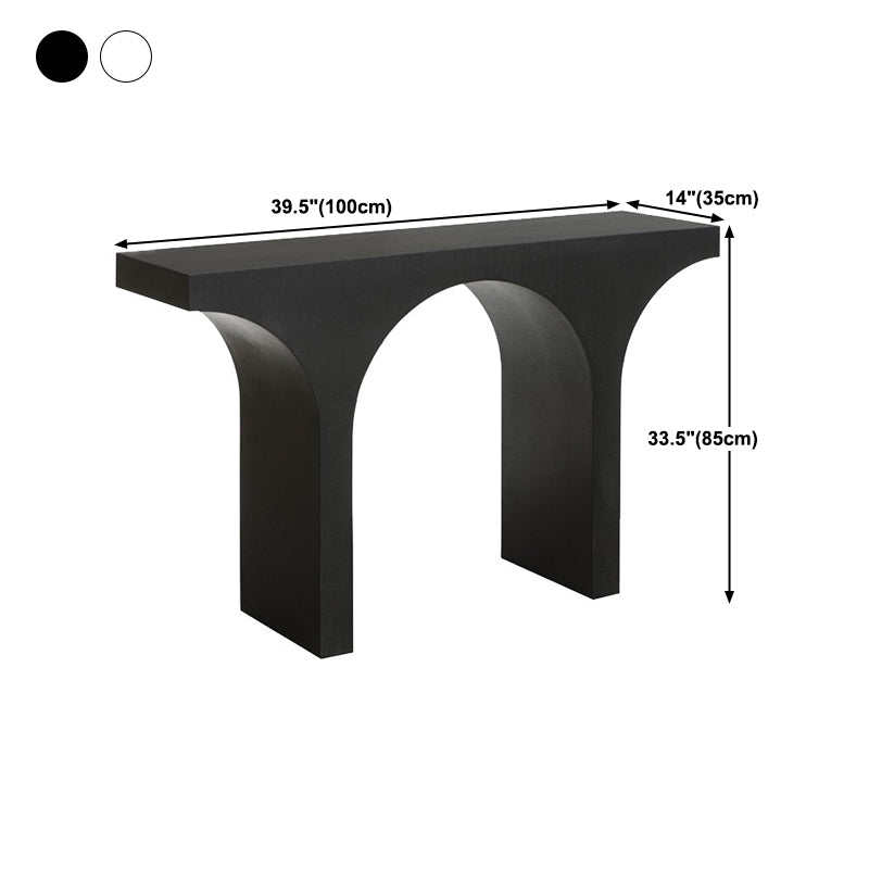 Wood Console Table 33.4 inch High, Hall Sled Console Accent Table