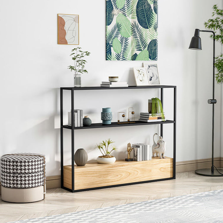 7.87 inch Wide Contemporary Console Table Metal Console Table with Shelf