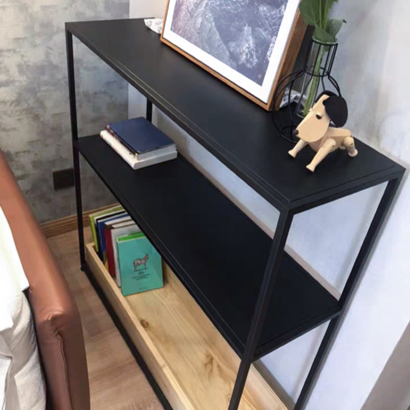 7.87 inch Wide Contemporary Console Table Metal Console Table with Shelf