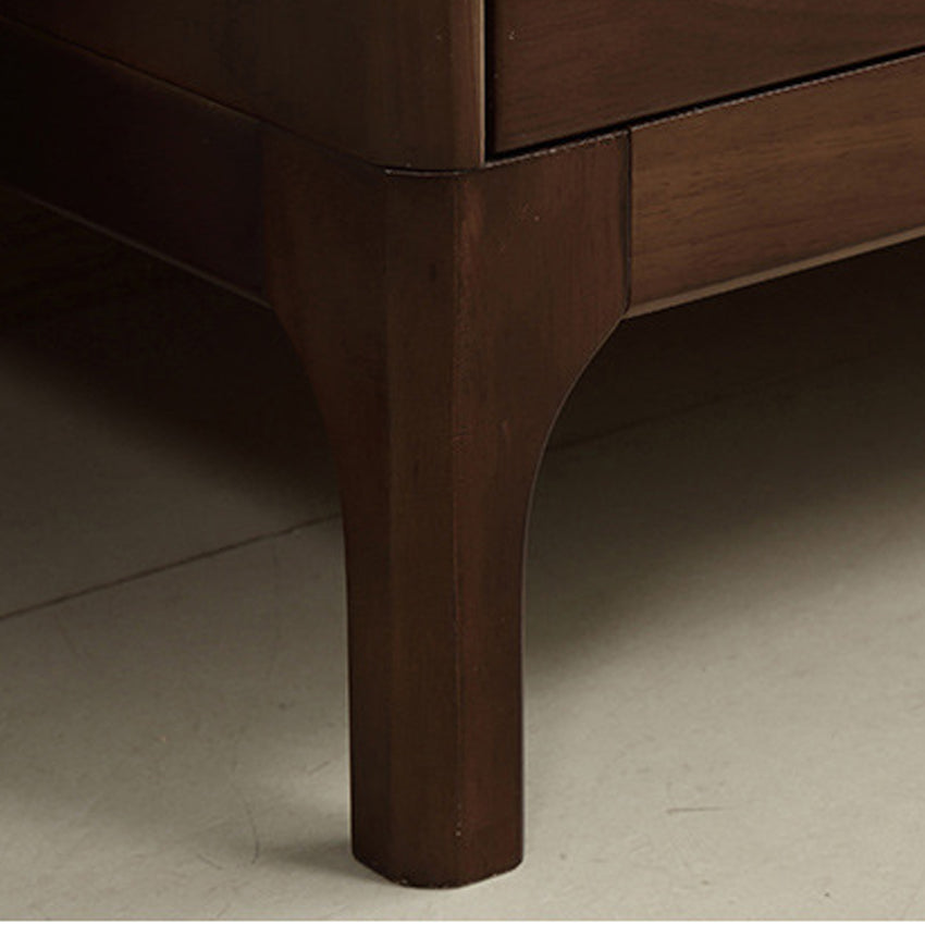 Rubber Wood Storage Chest Dresser Modern Storage Chest with Drawers