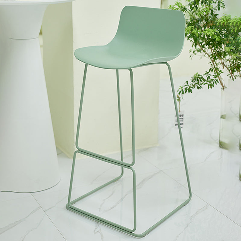 Indoor Footrest Dining Stool Plastic Industrial Low Back Counter-height Stool