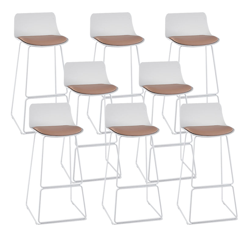 Indoor Footrest Dining Stool Plastic Industrial Low Back Counter-height Stool