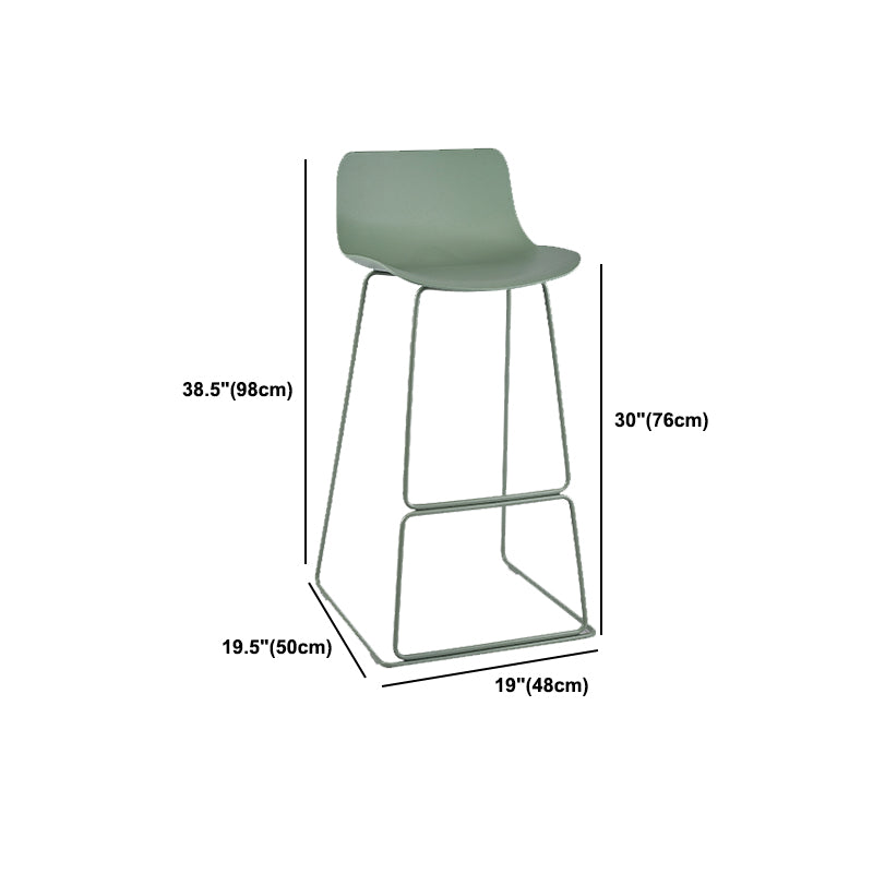 Indoor Footrest Dining Stool Plastic Industrial Low Back Counter-height Stool