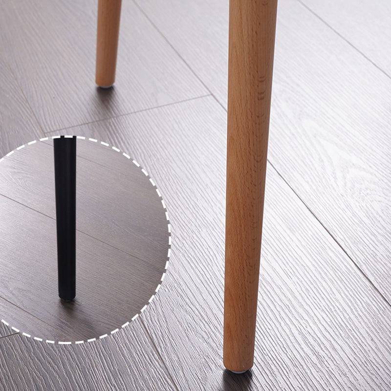 Modern Wood Legs Counter Chair Indoor Footrest Saddle Seat Counter Bar Stool