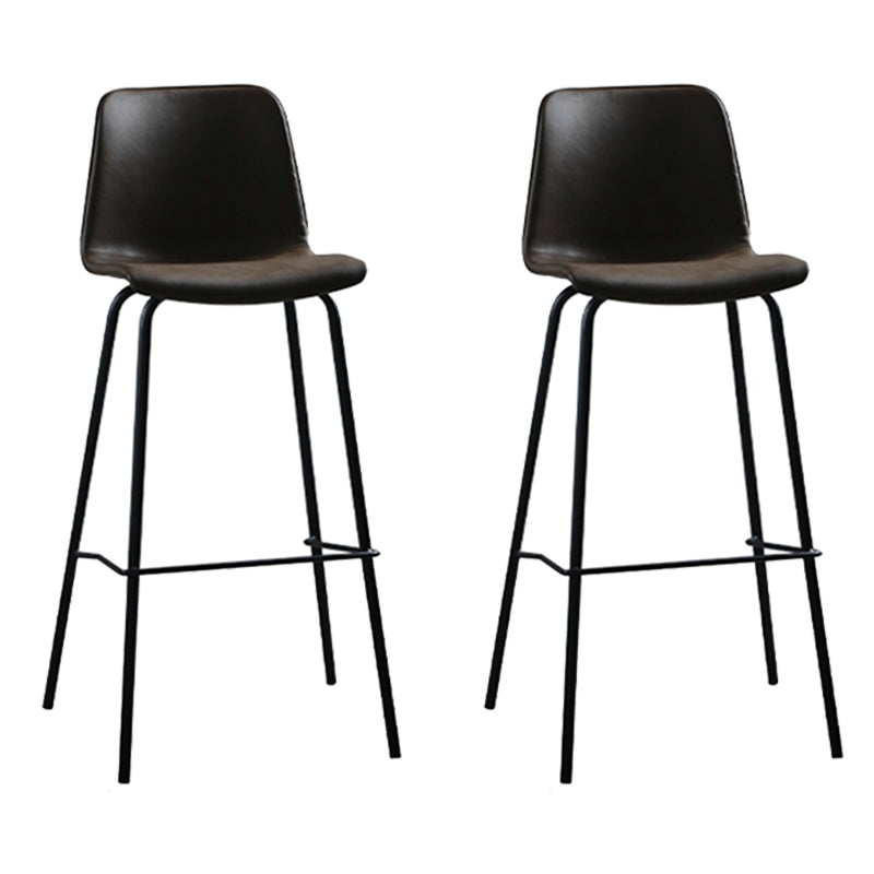 Living Room Leather Counter Chair Bucket Industrial Footrest Counter Bar Stool