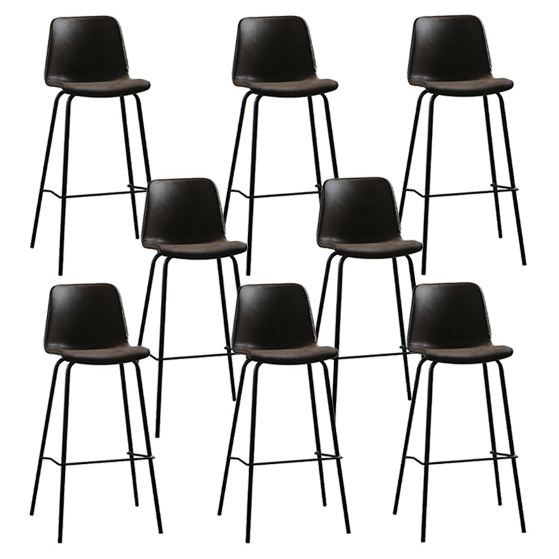 Living Room Leather Counter Chair Bucket Industrial Footrest Counter Bar Stool