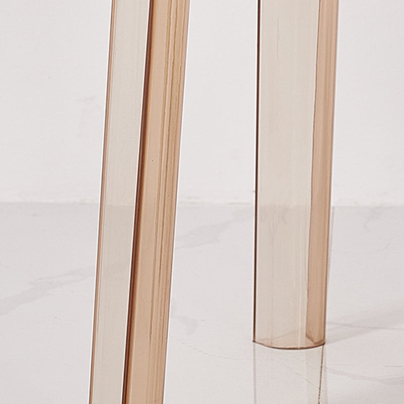 Modern Squared Counter Chair Plastic Backless Indoor Counter-height Stool