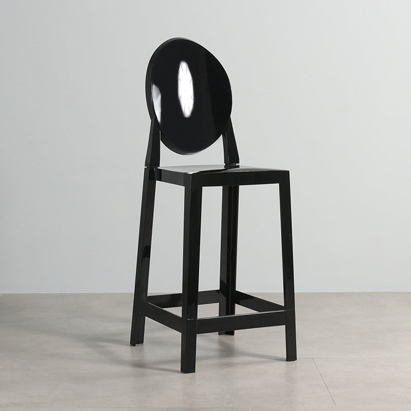 Contemporary Acrylic Barstool Acrylic Counter Stool in Matte Finish for Indoor
