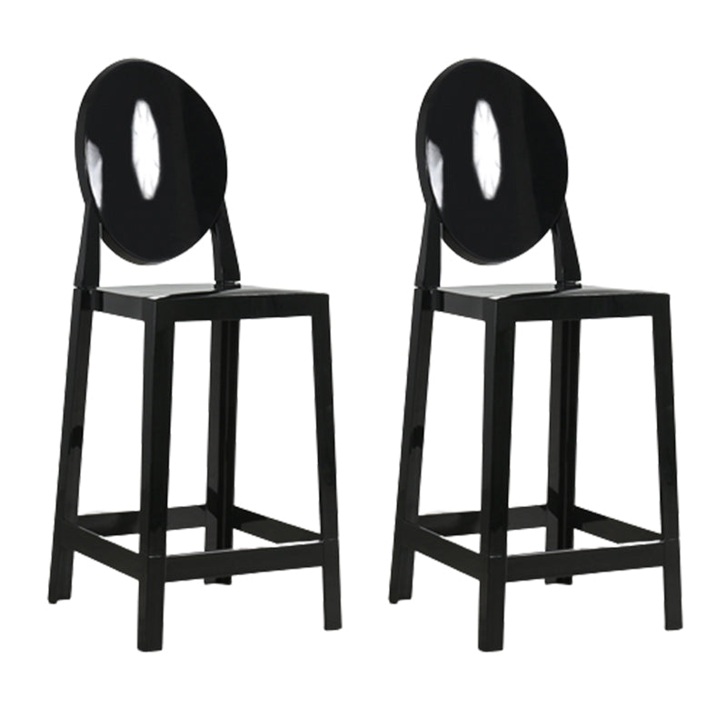 Contemporary Acrylic Barstool Acrylic Counter Stool in Matte Finish for Indoor