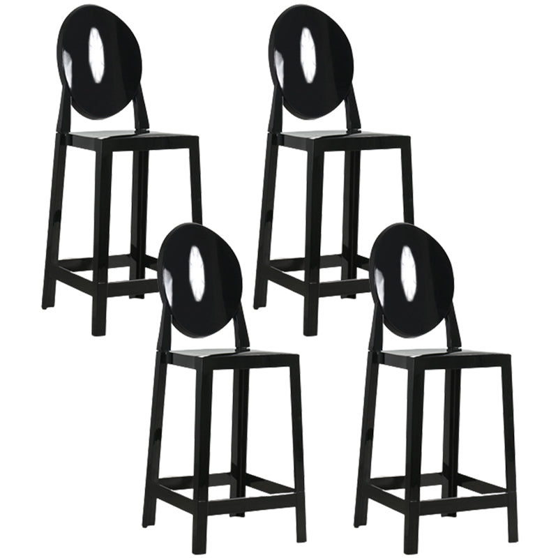 Contemporary Acrylic Barstool Acrylic Counter Stool in Matte Finish for Indoor