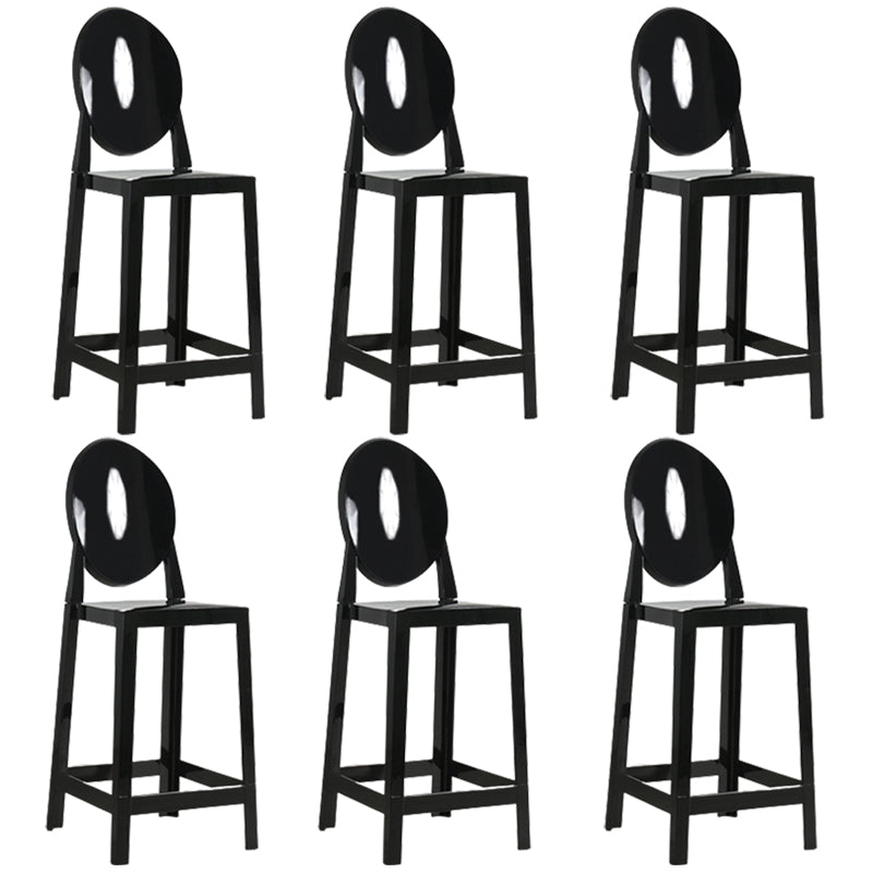 Contemporary Acrylic Barstool Acrylic Counter Stool in Matte Finish for Indoor