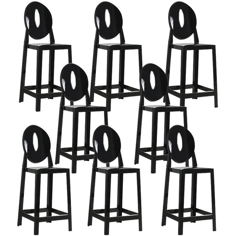 Contemporary Acrylic Barstool Acrylic Counter Stool in Matte Finish for Indoor