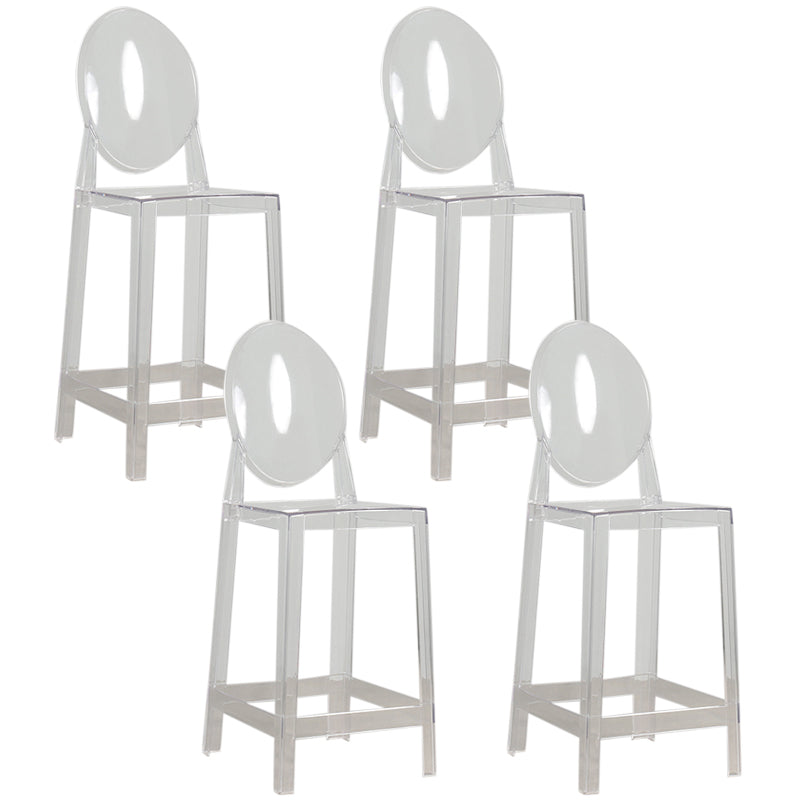 Contemporary Acrylic Barstool Acrylic Counter Stool in Matte Finish for Indoor