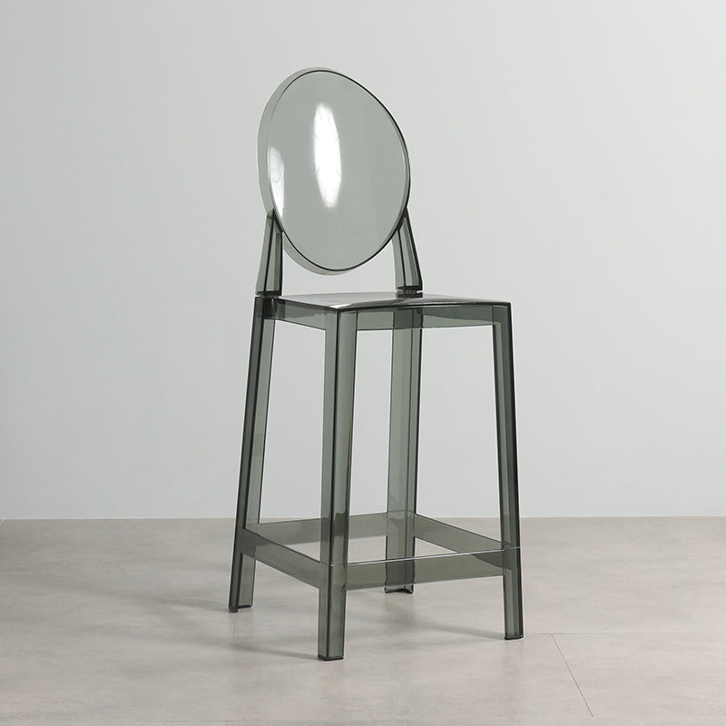 Contemporary Acrylic Barstool Acrylic Counter Stool in Matte Finish for Indoor