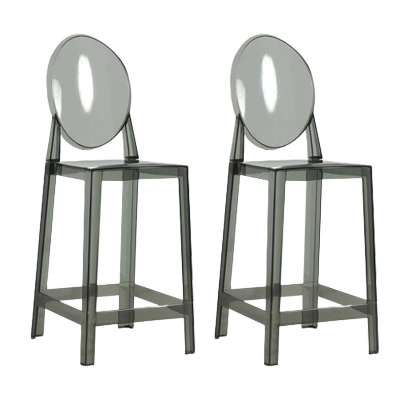 Contemporary Acrylic Barstool Acrylic Counter Stool in Matte Finish for Indoor
