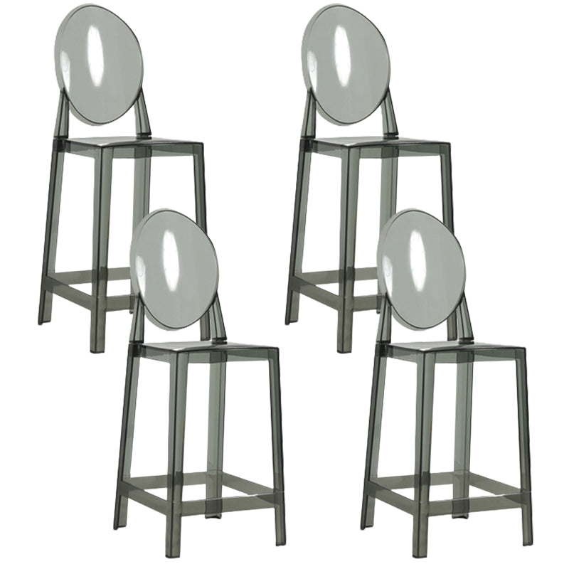 Contemporary Acrylic Barstool Acrylic Counter Stool in Matte Finish for Indoor