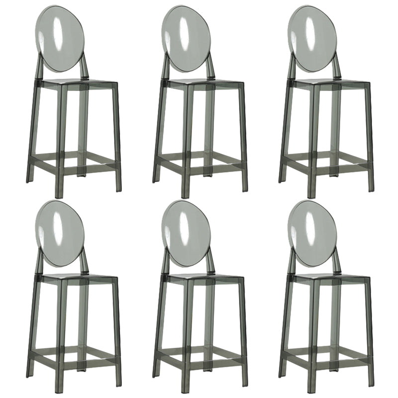 Contemporary Acrylic Barstool Acrylic Counter Stool in Matte Finish for Indoor