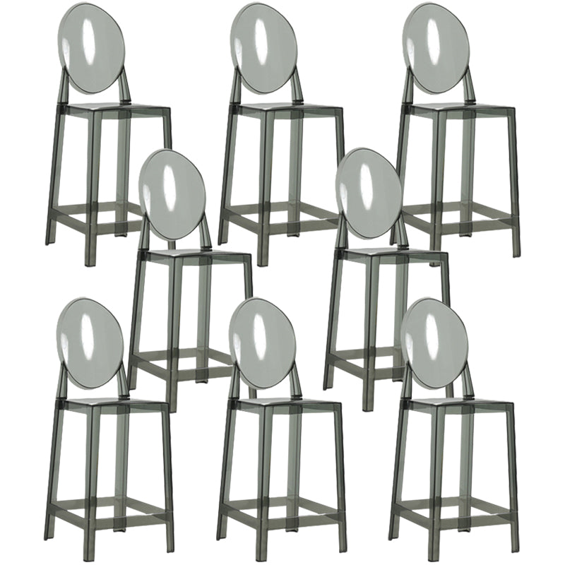 Contemporary Acrylic Barstool Acrylic Counter Stool in Matte Finish for Indoor