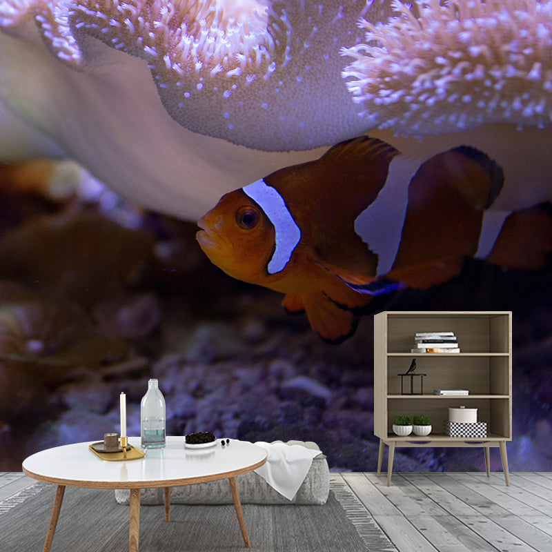 Fashionable Wall Mural Clown Fish Print Sitting Room Wall Mural