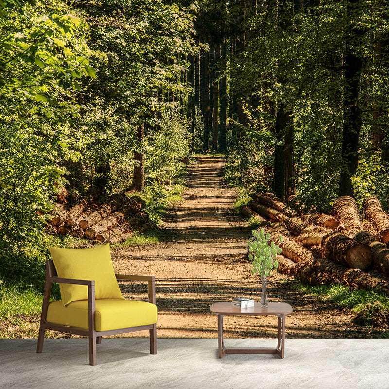 Photography Forest Wall Mural Environmental Stain Resistant Plants Mural