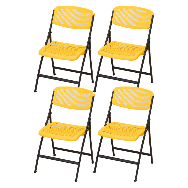 Modern Armless Conference Chair Plastic No Wheels Office Chair