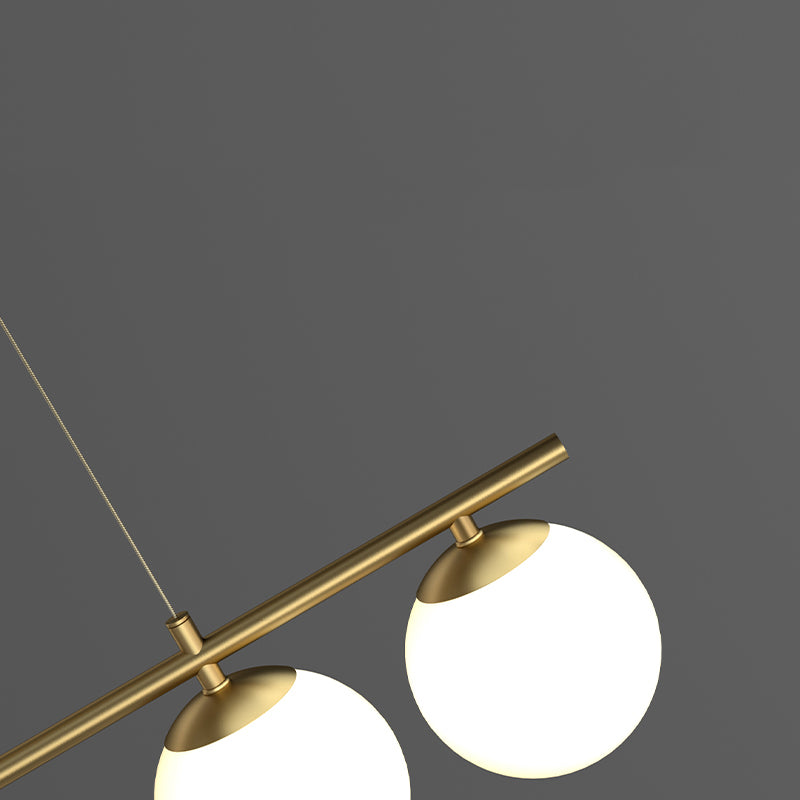 Modern Simple Hanging Lamp Glass Ball Shape Shade Island Light Fixture for Dining Table