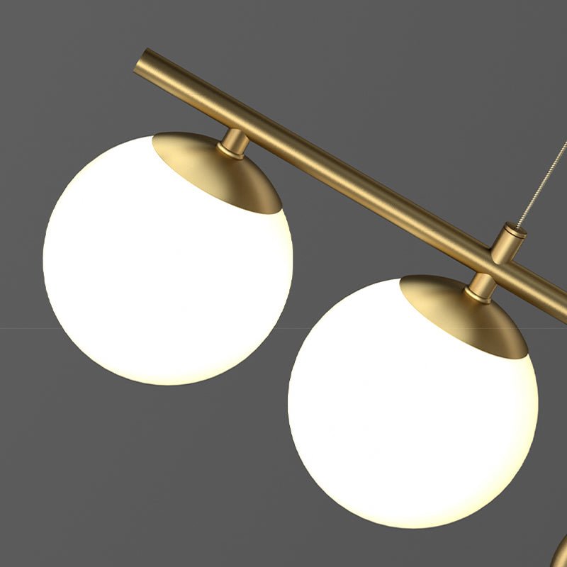 Modern Simple Hanging Lamp Glass Ball Shape Shade Island Light Fixture for Dining Table