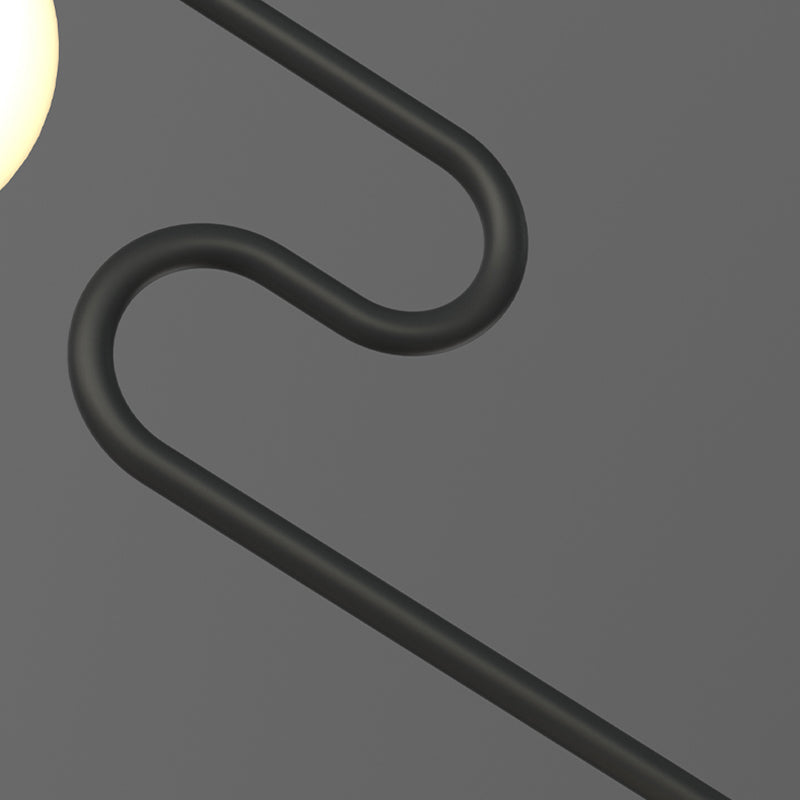 Modern Simple Hanging Lamp Glass Ball Shape Shade Island Light Fixture for Dining Table