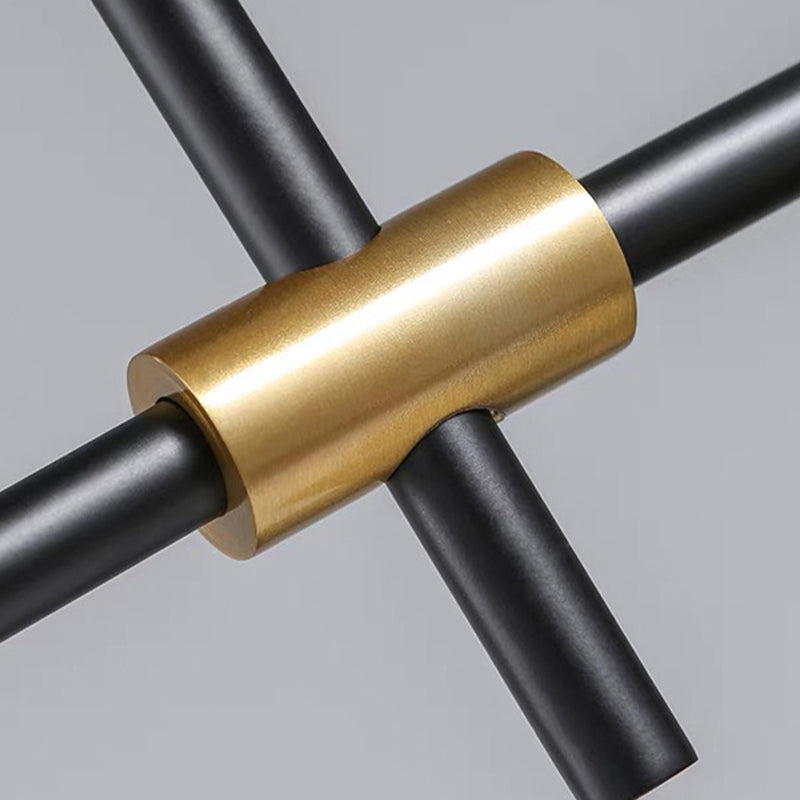 Modern Simple Iron Hanging Lamp Strip Shape Island Light Fixture for Dining Table