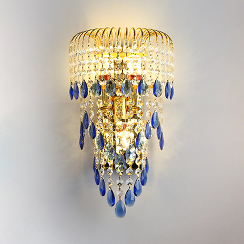 Crystal Unique Shape Wall Light Modern 3 Lights Wall Light Sconce