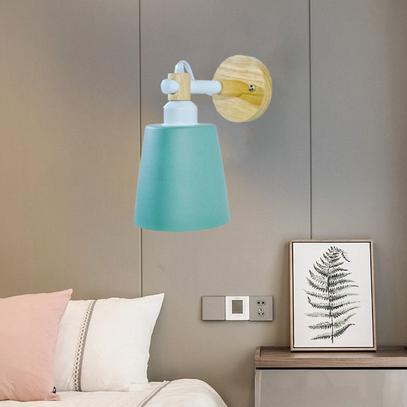 1-Light Flare Wall Light Sconce Modern Style Metal Wall Mounted Lights
