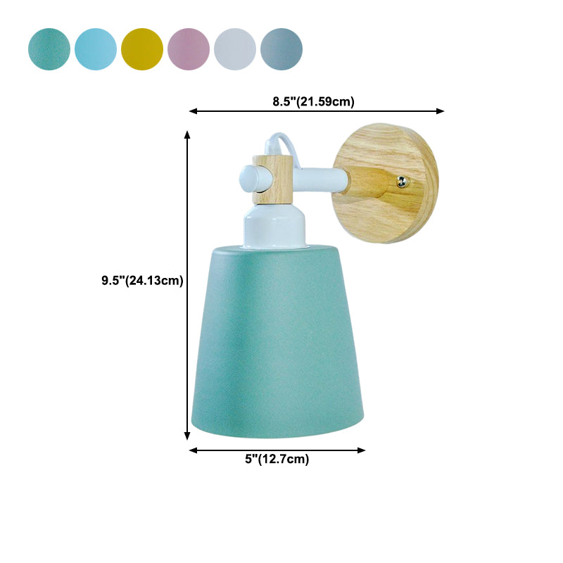 1-Light Flare Wall Light Sconce Modern Style Metal Wall Mounted Lights
