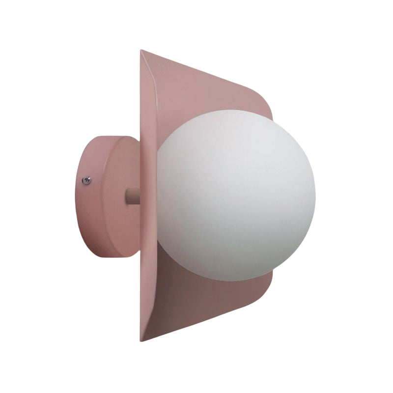 Modernism Globe Shaded Wall Light Macaron Lighting for Living Room