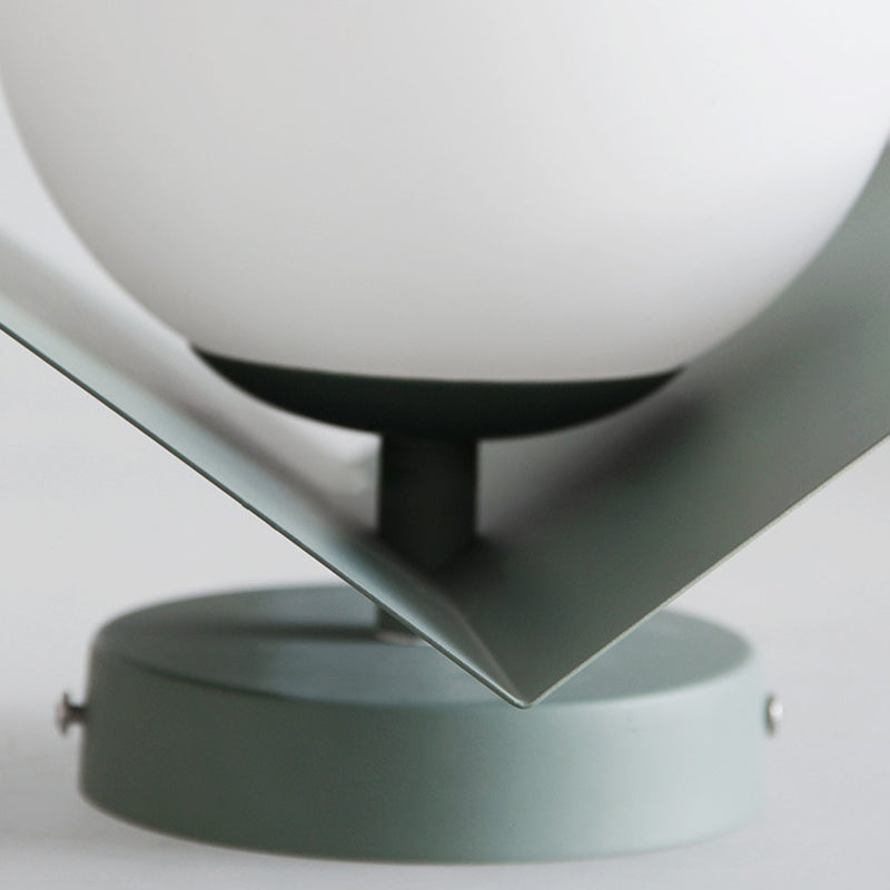 Modernism Globe Shaded Wall Light Macaron Lighting for Living Room