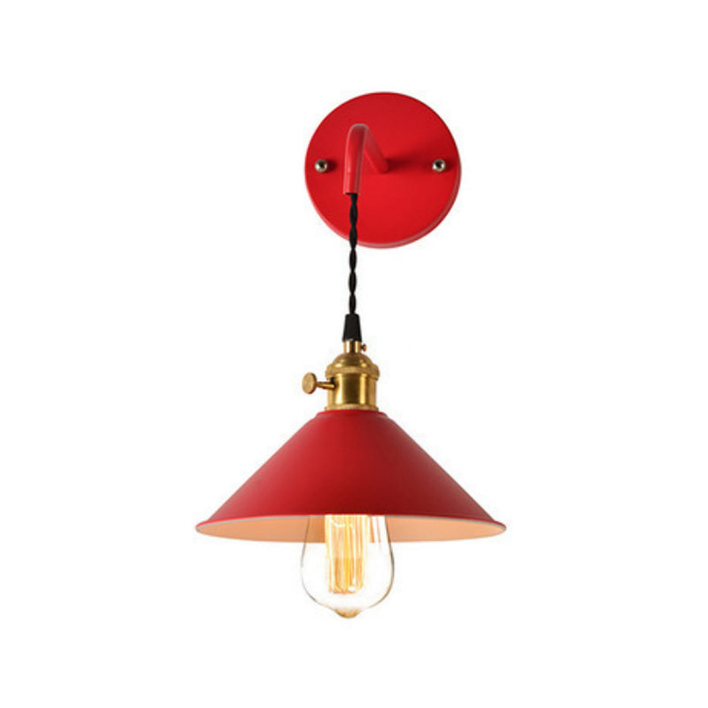 1-Light Cone Wall Light Sconce Modern Style Metal Wall Mounted Lights