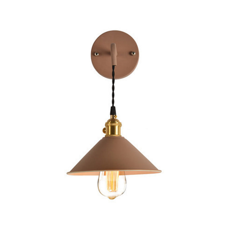 1-Light Cone Wall Light Sconce Modern Style Metal Wall Mounted Lights