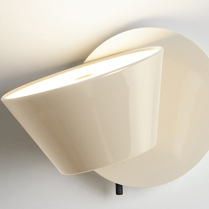 Nordic Style Aluminum Wall Light Circle Shape Rotatable Wall Lamp for Living Room