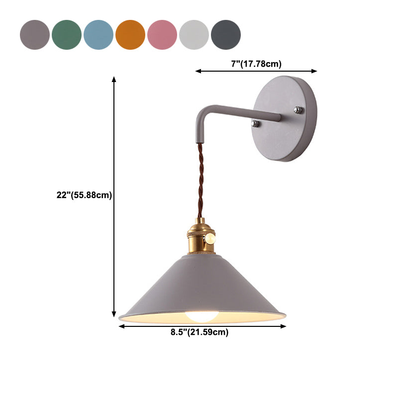 Modernism Macaron Wall Light Cone Shaded Lighting for Foyer Room