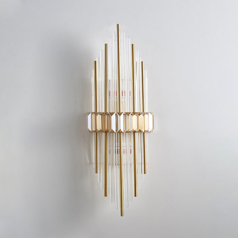 Crystal Geometric Shape Wall Light Modern 2-Lights Wall Light Sconce