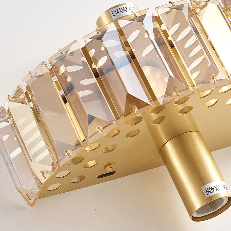 Crystal Geometric Shape Wall Light Modern 2-Lights Wall Light Sconce