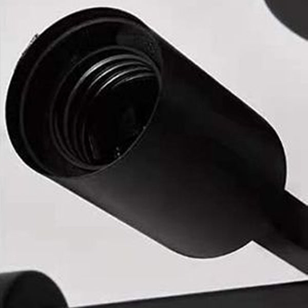 Black Radial Ceiling Light Bare Bulb Semi Flush Mount for Interior Spaces