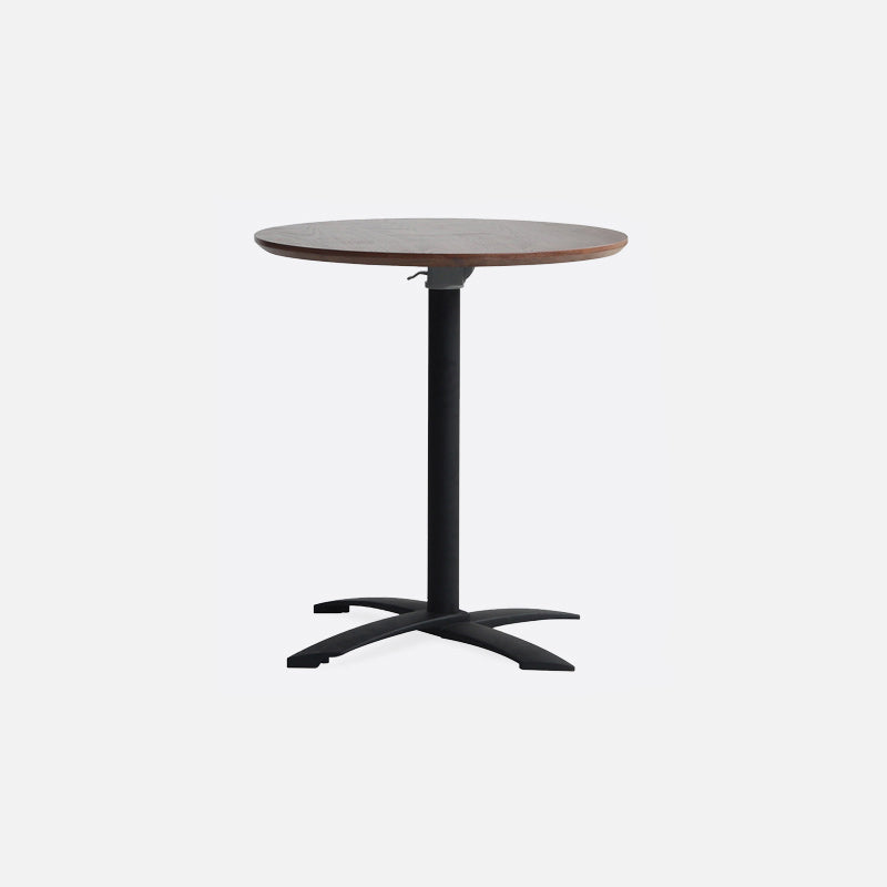 Modern Pedestal Wooden Coffee Table Round Top Shape Folding Cocktail Table