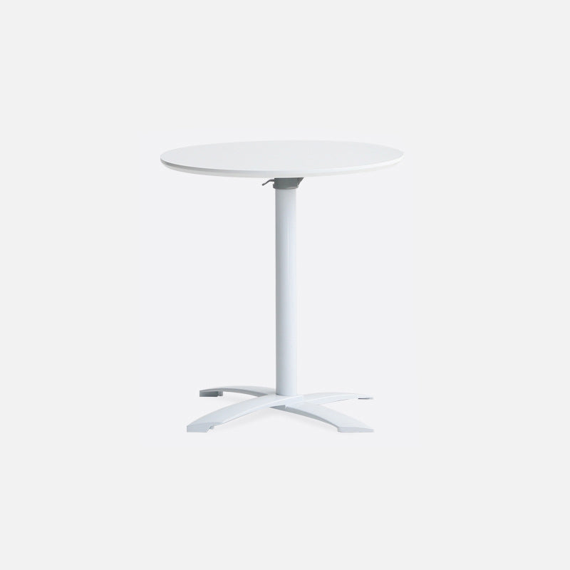 Modern Pedestal Wooden Coffee Table Round Top Shape Folding Cocktail Table