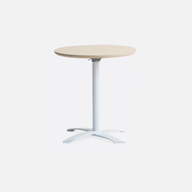 Modern Pedestal Wooden Coffee Table Round Top Shape Folding Cocktail Table
