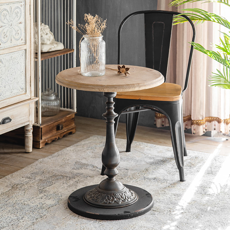 French Country Distressed Coffee Table Wooden Coffee Cocktail Table for Living Room