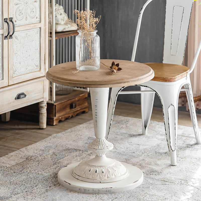 French Country Distressed Coffee Table Wooden Coffee Cocktail Table for Living Room