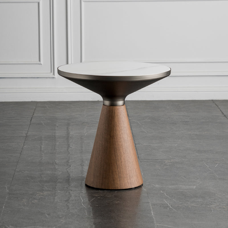 Slate Coffee Table Round Modern Minimalist Coffee Table for Living Room