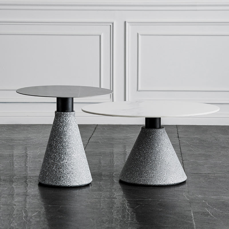 Slate Coffee Table Round Modern Minimalist Coffee Table for Living Room