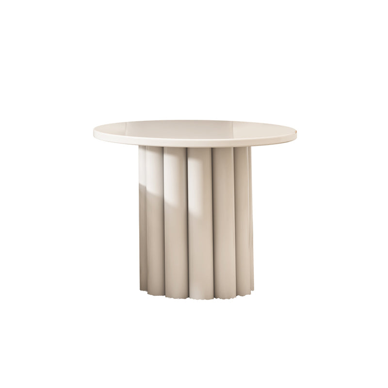 Solid Wood 4 Legs Coffee Table Round Minimalist Coffee Table